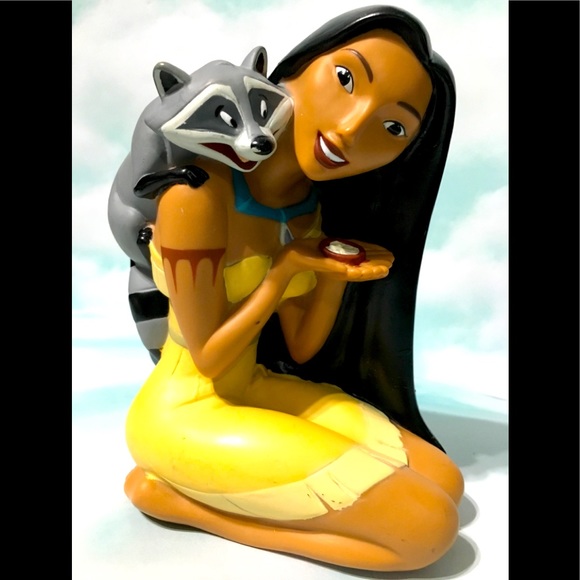 Disney Other - DISNEY VTG 90s POCAHONTAS & MEEKO COIN PIGGY BANK